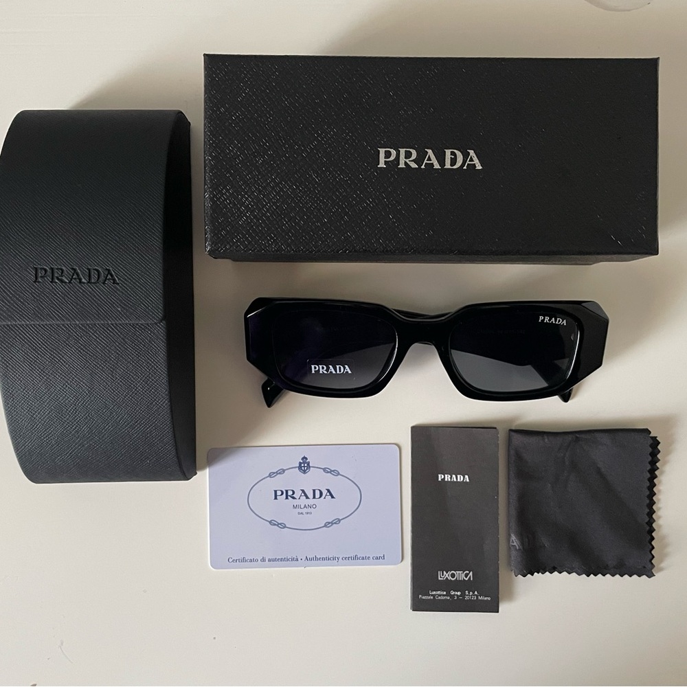 Prada UNISEX SUNGLASSES - Black/Dark Grey - Picture 3 of 3
